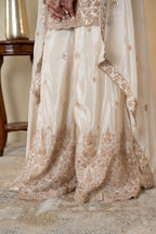 Ivory Tissue Beads Work Palazzo Dress