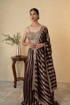 Wine Tissue Embellished Party Wear Lehenga