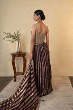 Wine Tissue Embellished Party Wear Lehenga