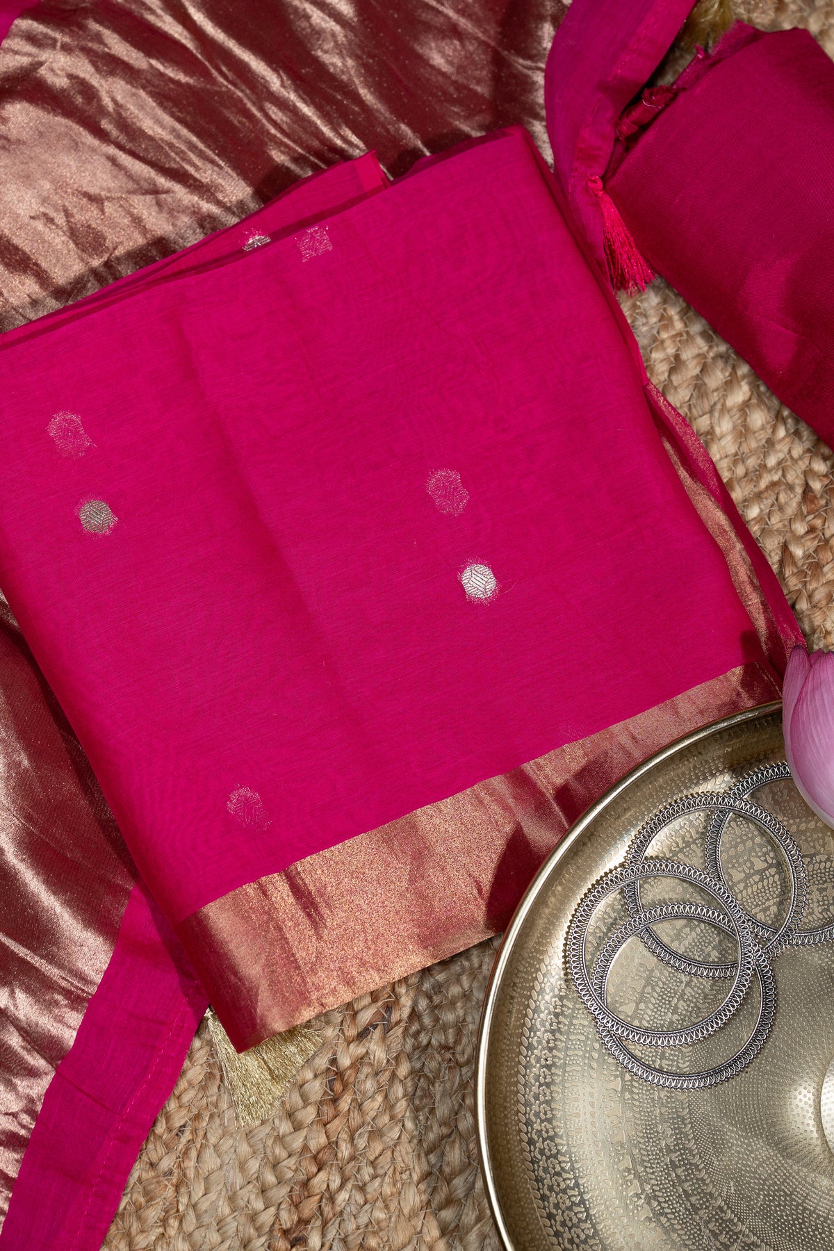 Rani Banarsi Mal Chanderi Unstitched Suit Set