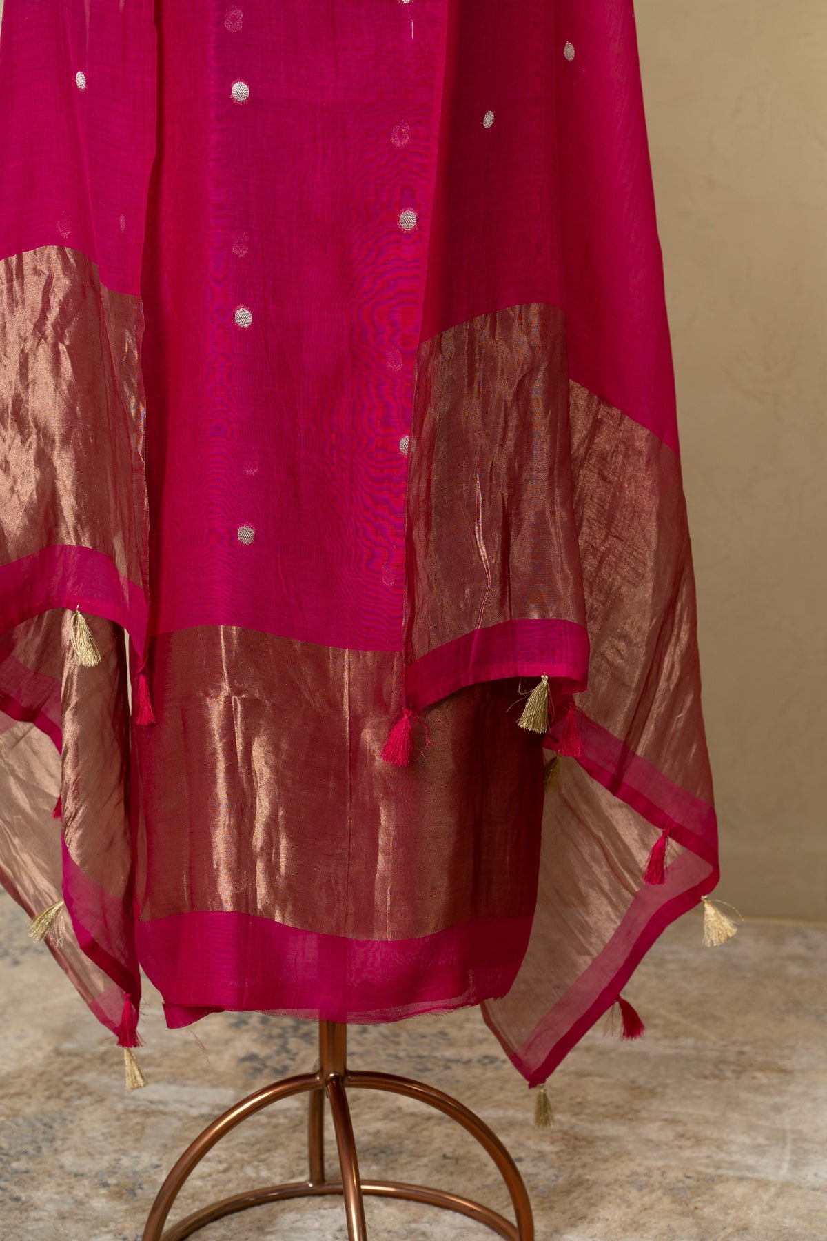 Rani Banarsi Mal Chanderi Unstitched Suit Set
