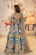 Multicolor Silk Handwork Lehenga Set