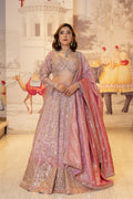 Blush Pink Tissue Mirror Work Lehenga Set with Dupatta